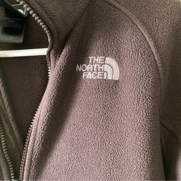 THE NORTH FACE Fleece Fuzzy Full Zip Jacket Women’s Size Medium M Dark Brown - Picture 2 of 7